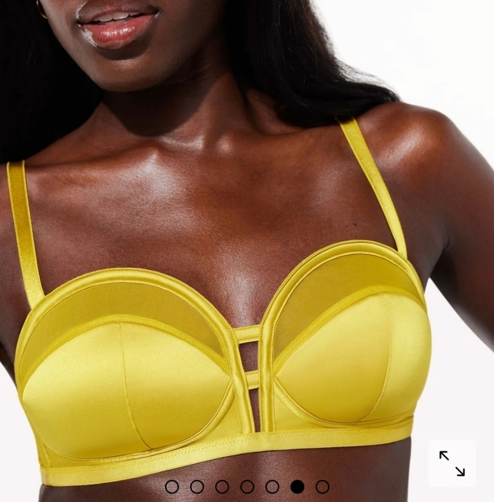 Savage X Fenty Sexties Fashion Bra Canary Yellow Medium NIP